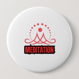 Badge Rond 10 Cm Méditation de la conscience