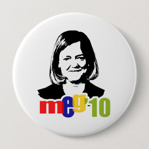 Badge Rond 10 Cm Meg Whitman pour le gouverneur 2010