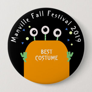 Badge Rond 10 Cm Meilleur Costume de Fête Déguisée   Enfant Monstre