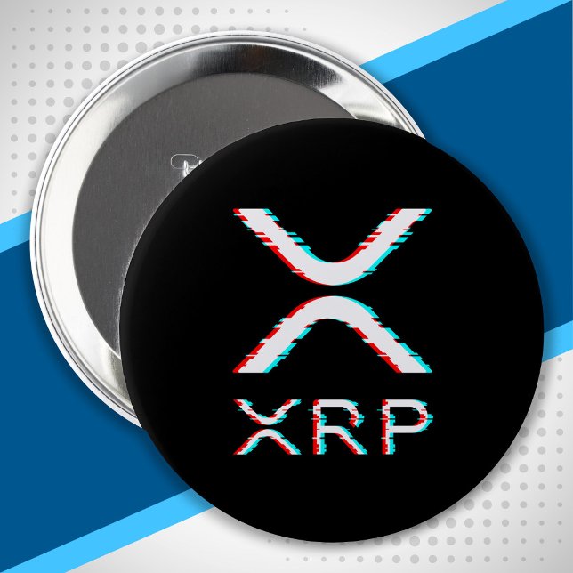 Badge Rond 10 Cm Mème Crypto Devise XRP Glitch CryptoCurrency (Créateur téléchargé)