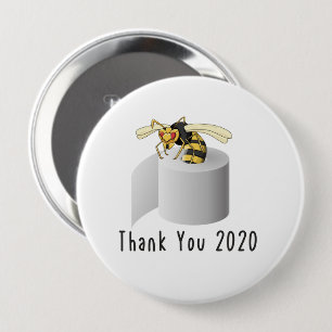 Badge Rond 10 Cm Merci 2020 Meurtre Hornet