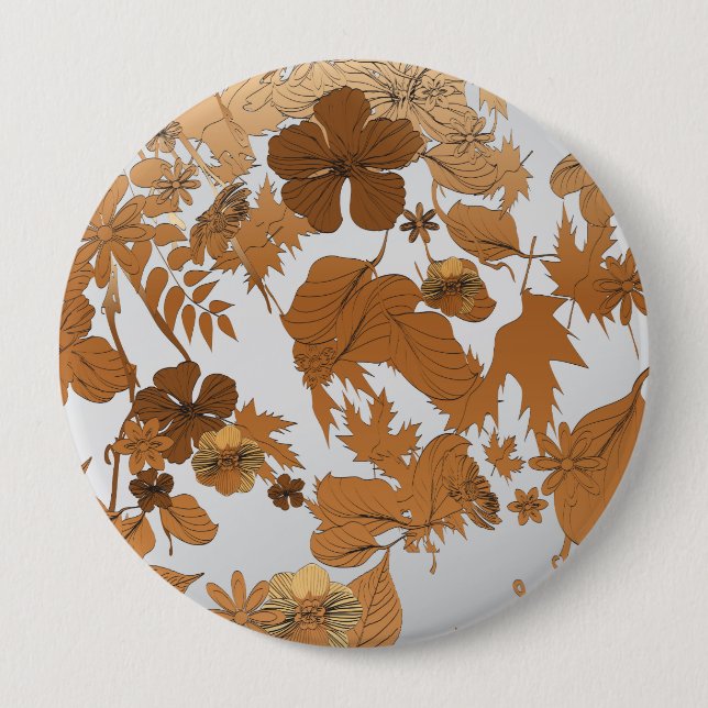Badge Rond 10 Cm Mes fleurs de jardin III (Devant)