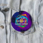 Badge Rond 10 Cm Message personnalisé Sciences de la structure atom<br><div class="desc">BOUTONS SCIENTIFIQUES & BADGES. Personnalisez avec votre propre message. Boutons et badges d'inspiration scientifique cool et tendance conçus pour tous les scientifiques,  professeurs de sciences,  étudiants en sciences,  bref,  n'importe quel geek de science dans votre vie (et qui vous inclut)! Conçu par Thisisnotme©</div>