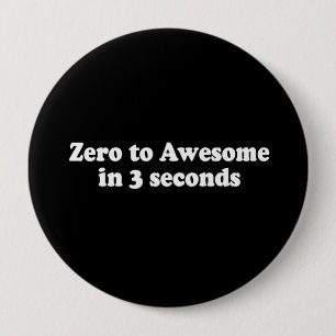 Badge Rond 10 Cm METTEZ À ZÉRO à IMPRESSIONNANT DANS le T-shirt