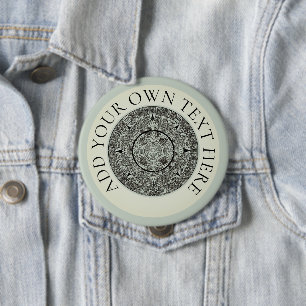 Badge Rond 10 Cm Mexicaine Aztec Sun Stone Maya Calendrier 1