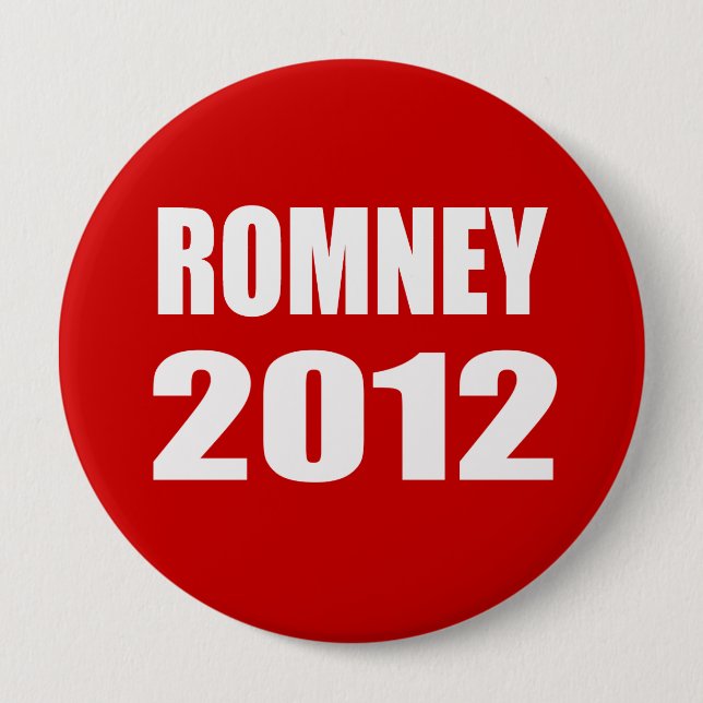 BADGE ROND 10 CM MITT ROMNEY 2012 (Devant)