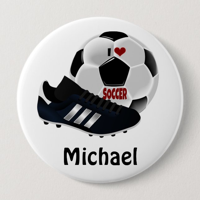 Badge Rond 10 Cm Modèle de design de football populaire (Devant)