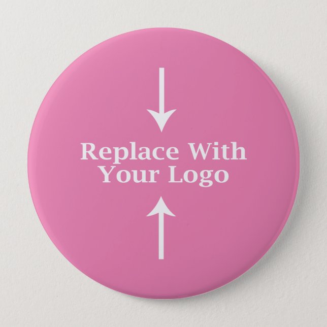 Badge Rond 10 Cm Modèle féminin rose de bouton de logo (Devant)