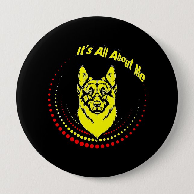 Badge Rond 10 Cm Moi berger allemand (Devant)