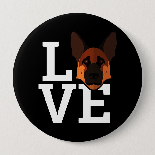 Badge Rond 10 Cm Mon berger allemand (Devant)