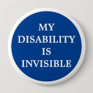 Badge Rond 10 Cm Mon handicap est invisible