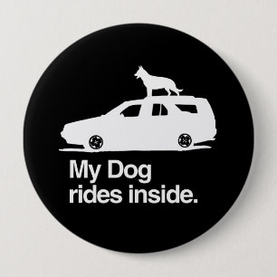 Badge Rond 10 Cm Mon intérieur de tours de chien - .png