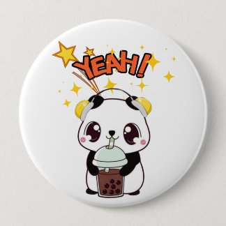 Badge Rond 10 Cm Mon Panda de Fête Mignon