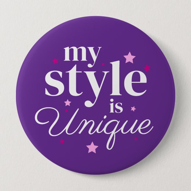 Badge Rond 10 Cm Mon style de texte design (Devant)