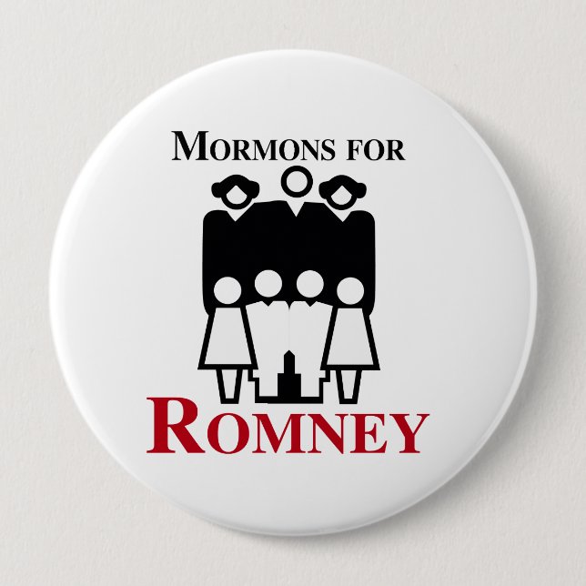 Badge Rond 10 Cm Mormons for Romney.png (Devant)