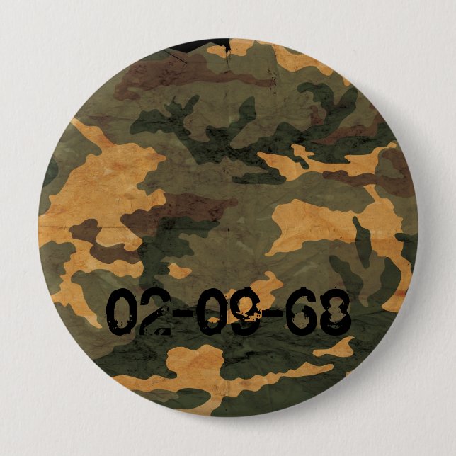 Badge Rond 10 Cm Motif de camouflage (Devant)