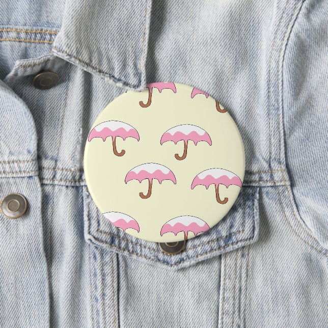 Badge Rond 10 Cm motif de parapluie (En situation)