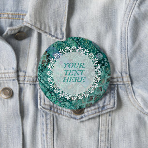 Badge Rond 10 Cm Motif Ethno Abstrait - Folklore Art 2