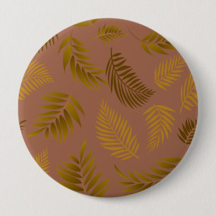 Badge Rond 10 Cm Motif Feuille tropical 15
