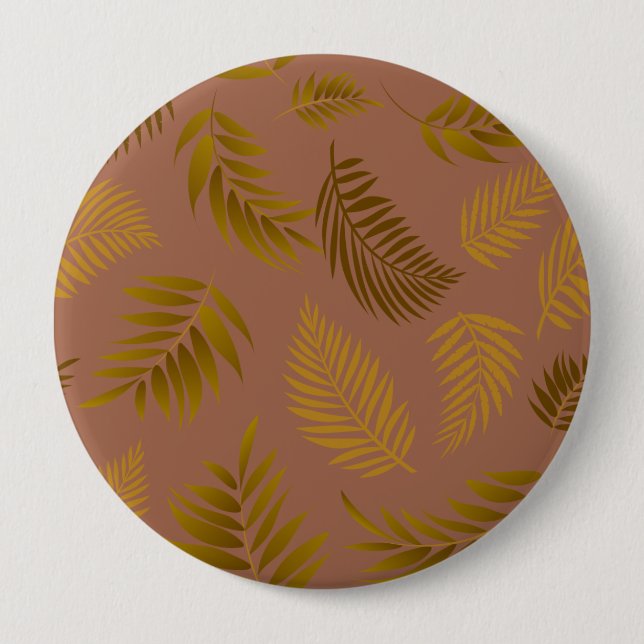 Badge Rond 10 Cm Motif Feuille tropical 15 (Devant)