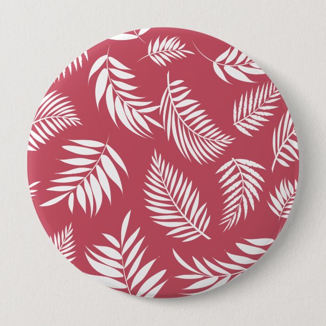 Badge Rond 10 Cm Motif Feuille tropical 8 (Devant)