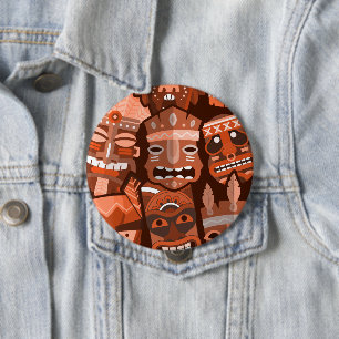 Badge Rond 10 Cm Motif TIKI 2