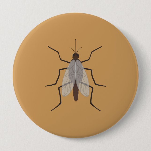 Badge Rond 10 Cm Moustique (Devant)