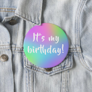 Badge Rond 10 Cm Multicolore Pastel Personnalisé