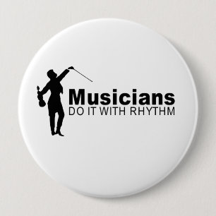 Badge Rond 10 Cm Musiciens