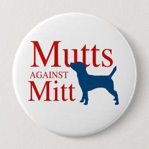 Badge Rond 10 Cm Mutts contre Mitt