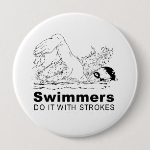 Badge Rond 10 Cm Nageurs