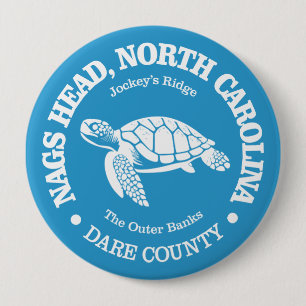 Badge Rond 10 Cm Nags Head (tortue de mer)