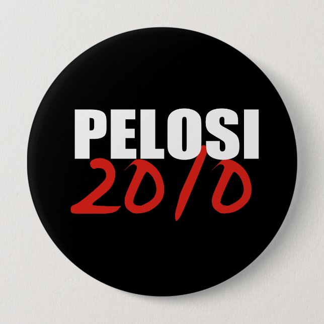 Badge Rond 10 Cm NANCY PELOSI Électricité (Devant)