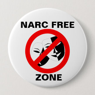 Badge Rond 10 Cm Narcissist/bouton zone franche de Narc