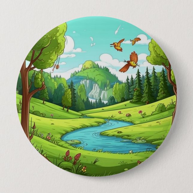 Badge Rond 10 Cm Nature 15. (Devant)