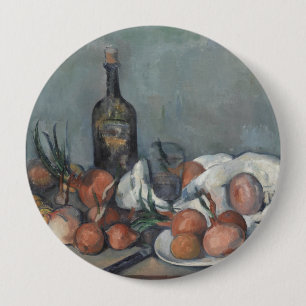 Badge Rond 10 Cm Nature morte aux oignons, peinture à l'huile, Paul