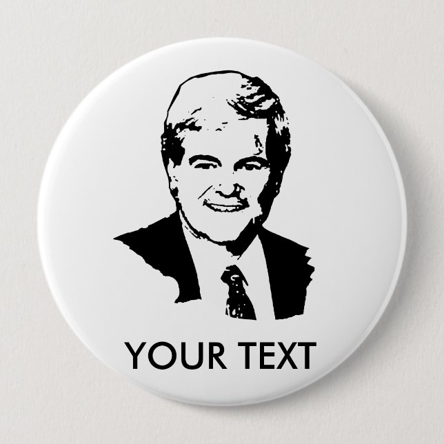 Badge Rond 10 Cm Newt Gingrich (Devant)