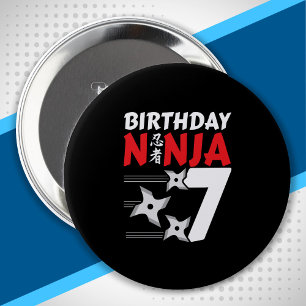 Badge Rond 10 Cm Ninja Birthday Party