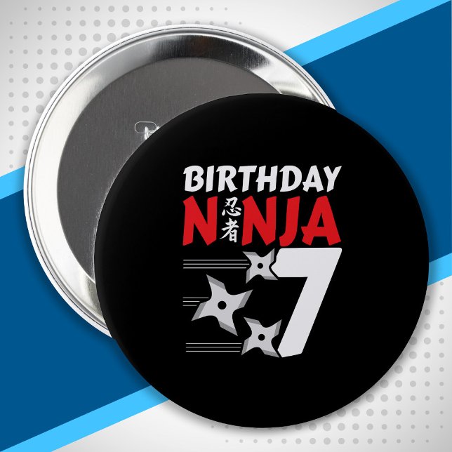 Badge Rond 10 Cm Ninja Birthday Party (Créateur téléchargé)