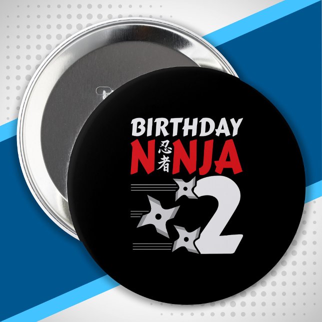 Badge Rond 10 Cm Ninja Birthday Party (Créateur téléchargé)