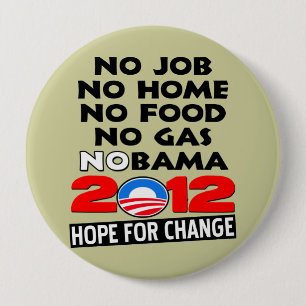 Badge Rond 10 Cm NoBAMA 2012