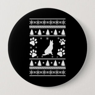 Badge Rond 10 Cm Noël berger allemand