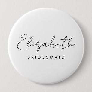 Badge Rond 10 Cm Nom de la femme de ménage Femme Élégant Modèle Éno