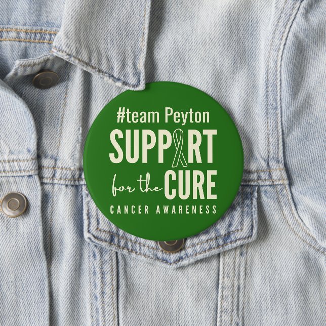 Badge Rond 10 Cm nom personnalisé de conscience du cancer Boutons (En situation)