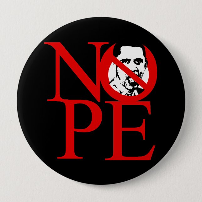 Badge Rond 10 Cm Nope 4 (Devant)