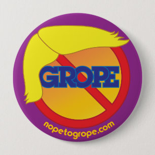Badge Rond 10 Cm NOPE POUR CHERCHER la menace orange 4" bouton rond