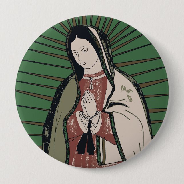 Badge Rond 10 Cm notre dame de guadalupe (Devant)