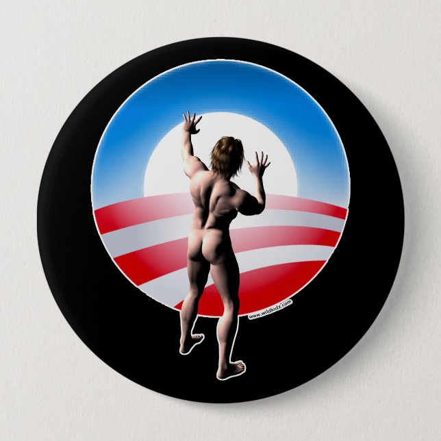 Badge Rond 10 Cm Obama 2012 (Devant)