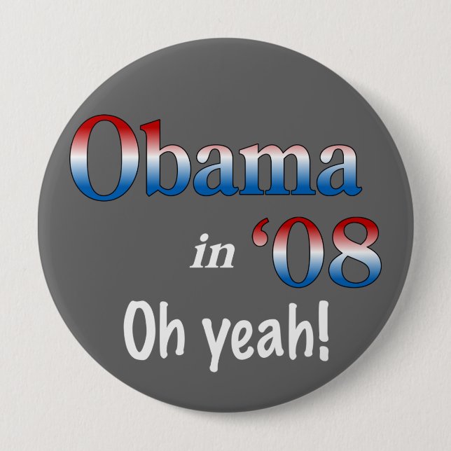 Badge Rond 10 Cm Obama dans 08 (Devant)