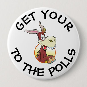 Badge Rond 10 Cm Obtenez votre A$$$ sur le bouton Vote Humour des s